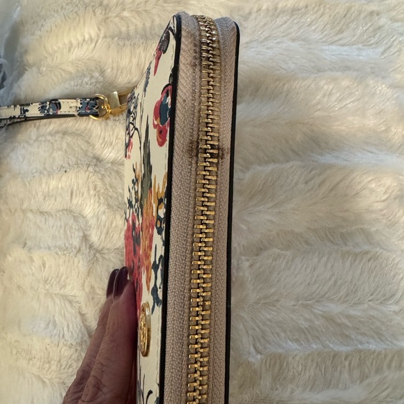 Tory Burch Floral Pink and Blue Wallet - Picture 2 of 3